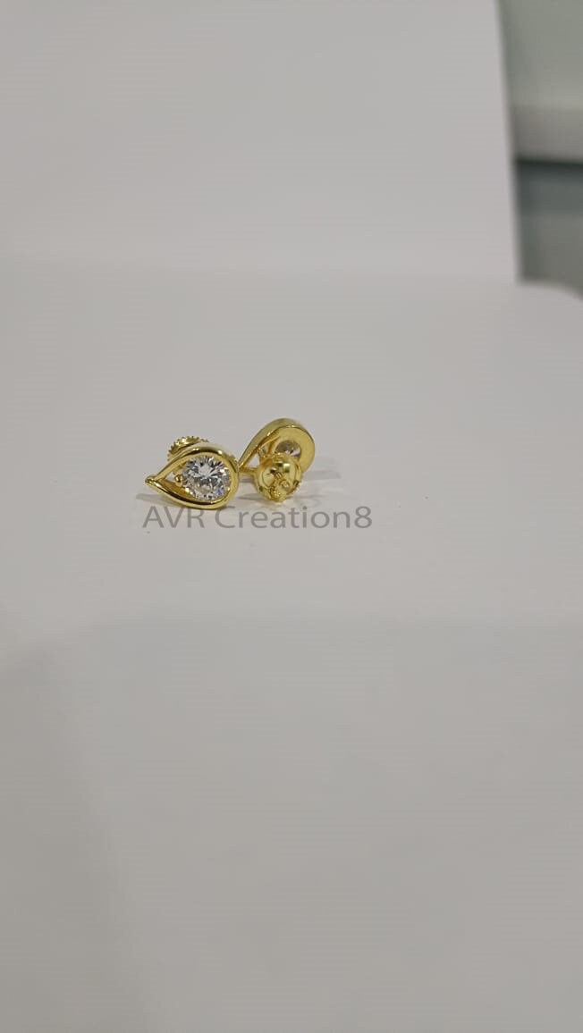 Dainty Diamond Stud Earrings For Women, Minimalist Earrings, Daily Use Earrings, 925 Sterling Silver, Valentine's Day Gifts, Gifts For Her