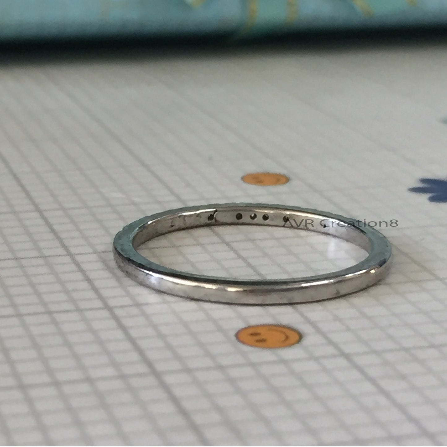 Dainty Diamond Eternity Band | Sterling Silver Wedding Ring | Half Eternity Ring | Thin Stacking Ring | Promise Ring For Her Bridal Jewelry