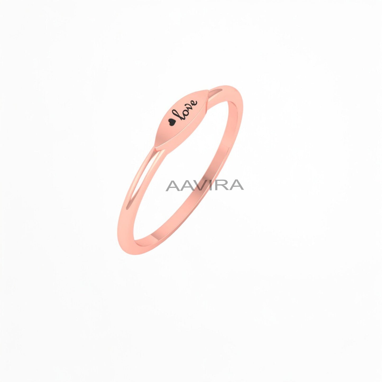 Heart Love Engrave Ring, Personalized Love Band Ring, 925 Silver Band Ring, Personalized Women's Ring, Gift For Her, Anniversary Gifts