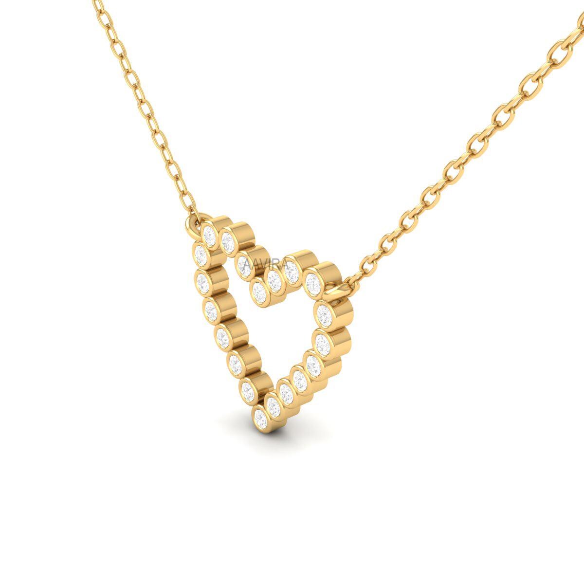 Bezel Set Moissanite Heart Pendant, Unique Heart Pendant, Gorgeous Heart Necklace Pendant, Love Gift For Her, Heart Shape Diamond Pendant