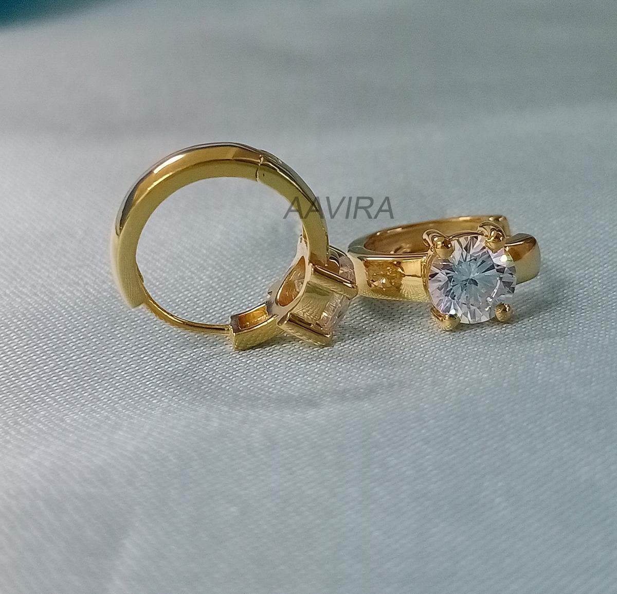 6MM Diamond Huggie Hoop Earrings, Moissanite Mini Hoops, Minimalist Earrings, Tiny Hoop Earrings, Diamond Huggies, Solitaire Earrings, Gifts