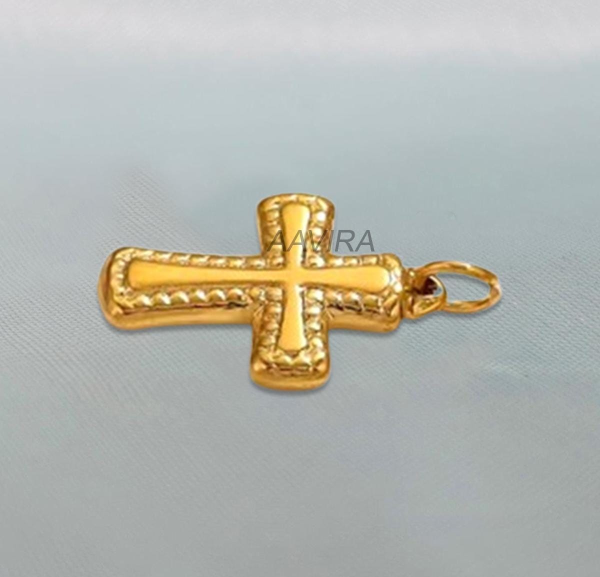 Dainty Cross Plain Necklace With Chain, Men's Cross Necklace, Religious Cross, Simple Cross Pendant, Gift For Him, Cross Necklace Men, Gifts