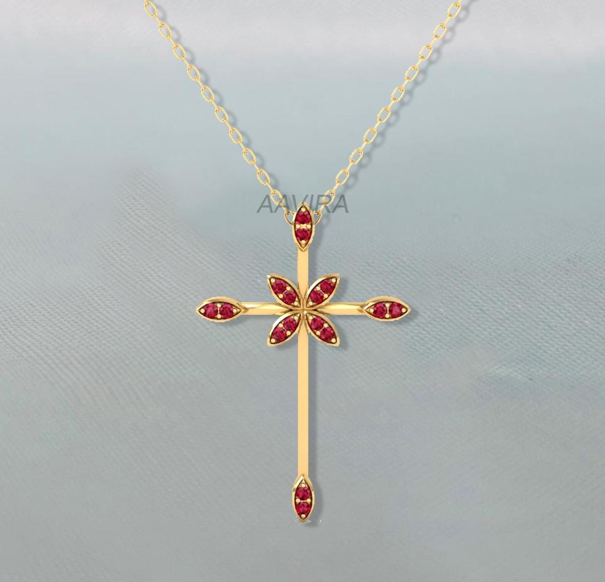 Amethyst Cross Holy Pendant, Dainty Cross Pendant, Minimalist Cross Necklace, Multi Gemstone Cross Pendant, Birthday Gift For Mom, Gifts