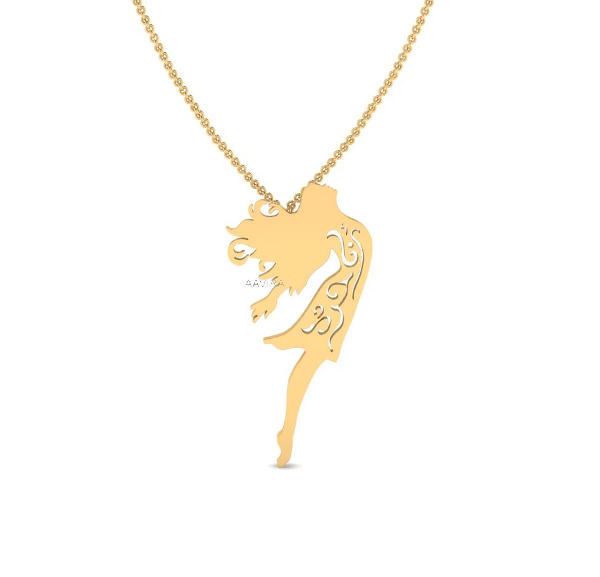 Graceful Ballerina Dancer Pendant, Sterling Silver Necklace for Dancers, Elegant Dancer Necklace, Gift for Her, Personalized Dance Pendant