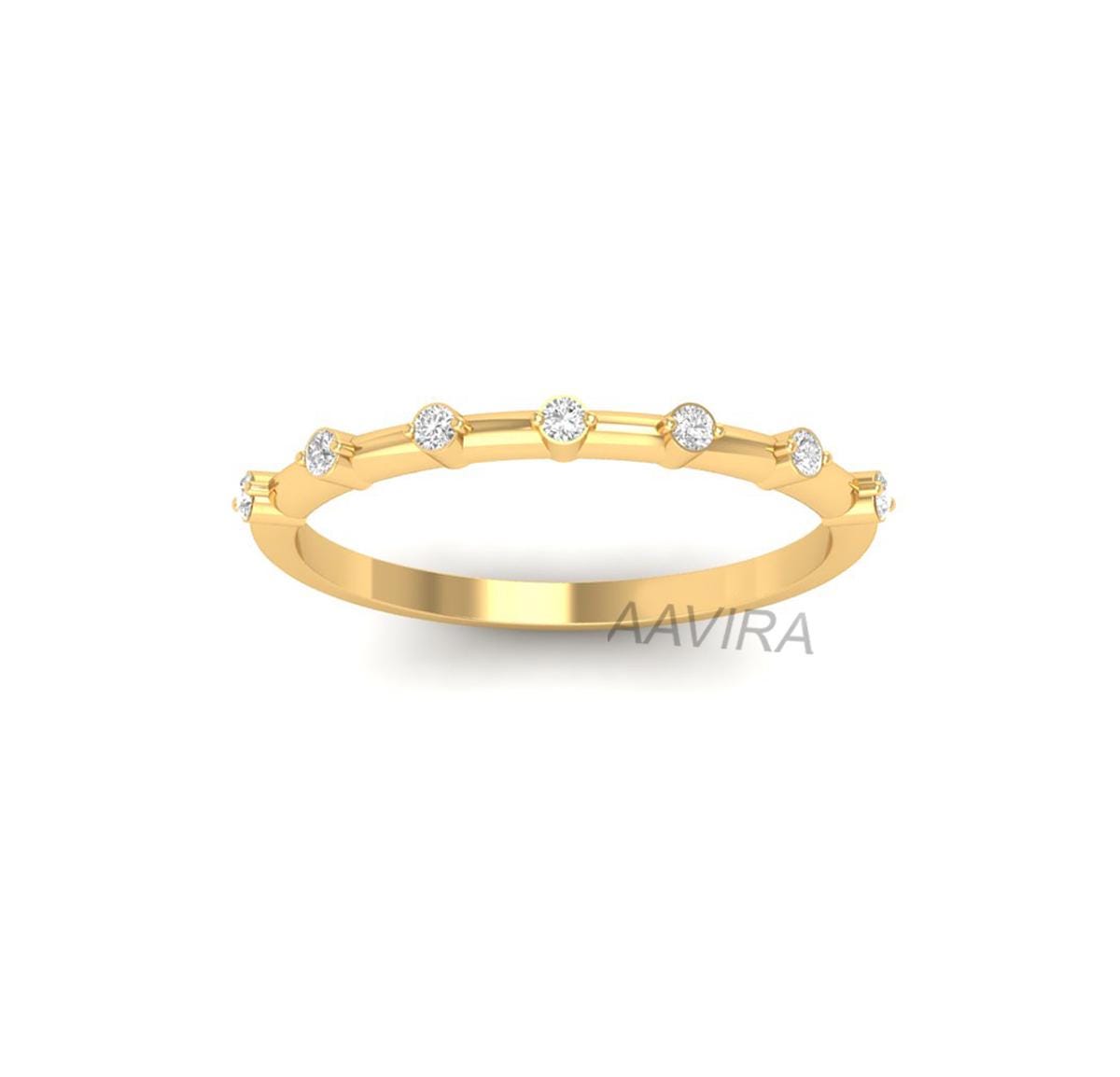 Diamond Wedding Band, Half Eternity Ring, Dainty Band, Stacking Diamond Ring, Minimalist Ring, Eternity Ring, Wedding Ring, Handmade Ring
