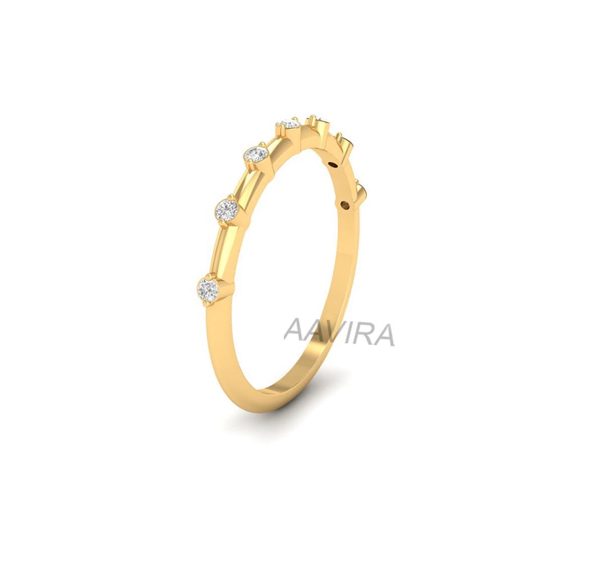 Diamond Wedding Band, Half Eternity Ring, Dainty Band, Stacking Diamond Ring, Minimalist Ring, Eternity Ring, Wedding Ring, Handmade Ring