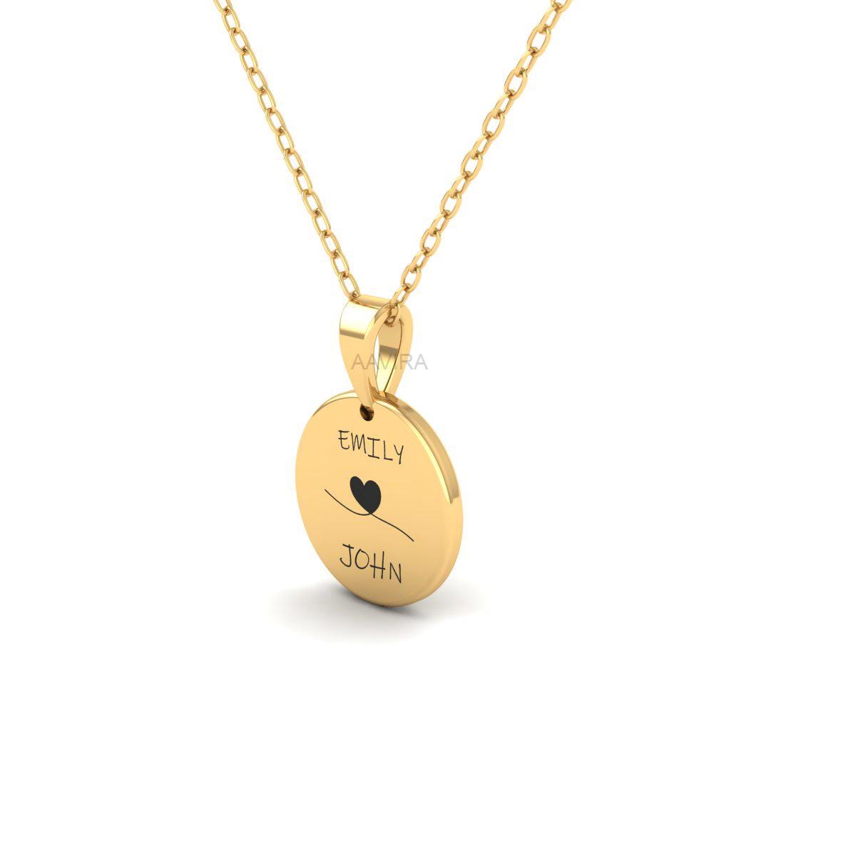 Personalized Couple Name Pendant, Customized Pendant, Engraved Name Pendant, Pendant, Minimalist Name Necklace, Lover Gift , Unisex Pendant