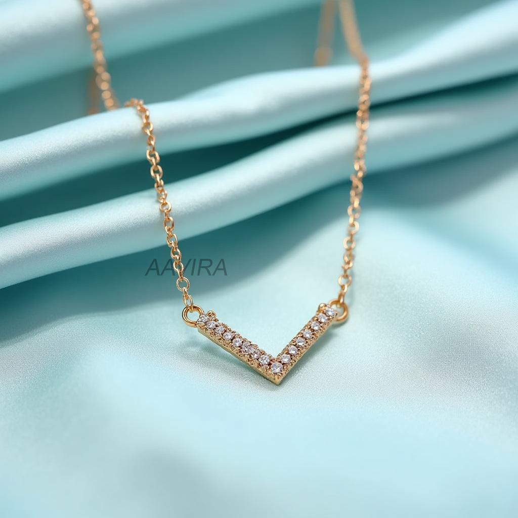 Chevron V Shape Diamond Pendant Necklace, Diamond Pendant, V Shaped Necklace, Minimalist Chevron V Necklace, Diamond Chevron Necklace