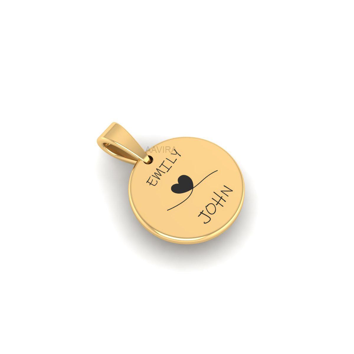 Personalized Couple Name Pendant, Customized Pendant, Engraved Name Pendant, Pendant, Minimalist Name Necklace, Lover Gift , Unisex Pendant