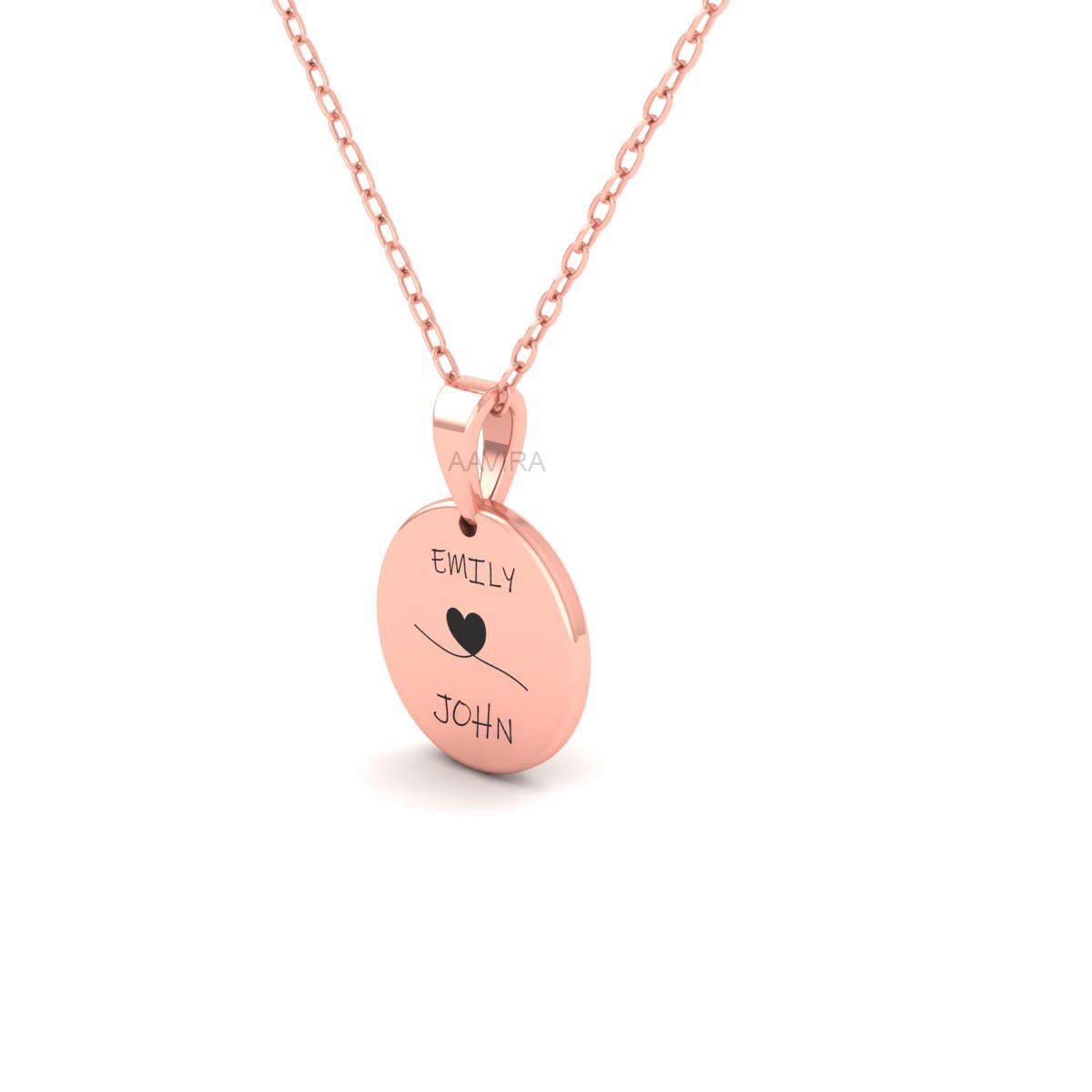 Personalized Couple Name Pendant, Customized Pendant, Engraved Name Pendant, Pendant, Minimalist Name Necklace, Lover Gift , Unisex Pendant