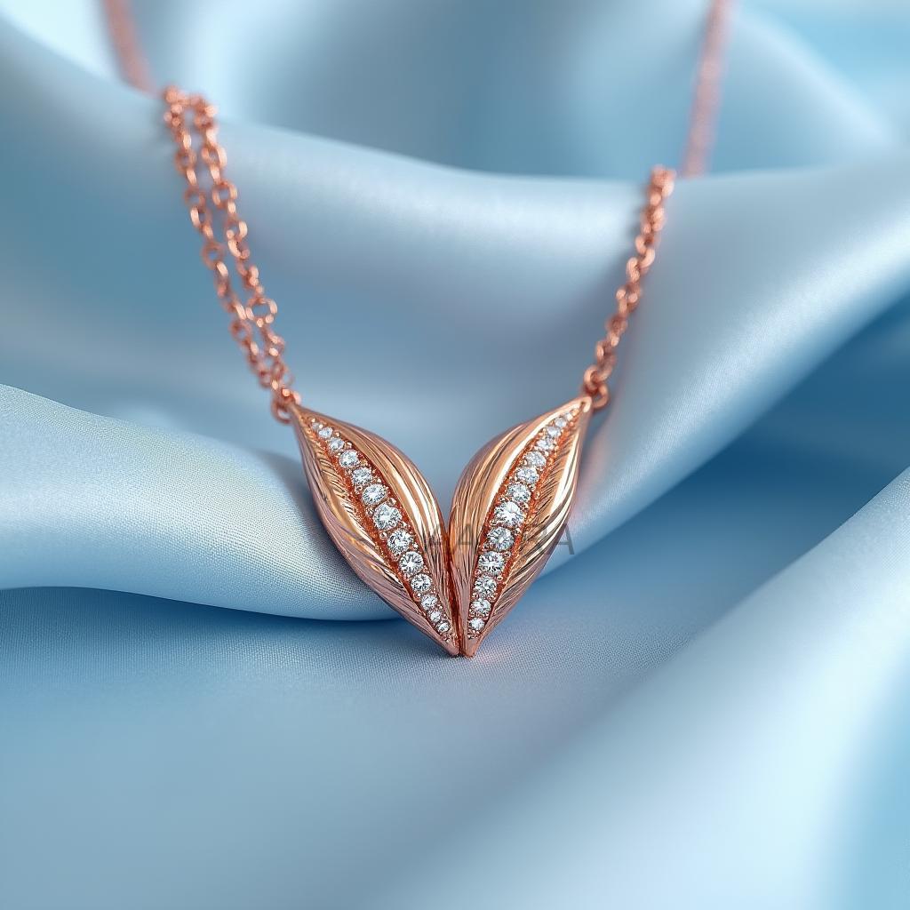 Minimalist Nature Pendant | Pave Pendant Delicate Bridal Jewelry | Everyday Jewelry | Dainty Leaf Jewelry | Gift for Her, Wife, Girlfriend