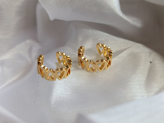 Heart Ear Cuffs, Heart Ear Hoop, Minimalist Jewelry Gift, Adjustable Silver Ear Cuff Earrings, Heart Earrings, Everyday Ear Jewelry, Gifts