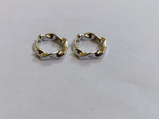 Women's Twisted Hoop Earrings, Sterling Silver Earrings for Her, Minimalist Huggie Earrings, Unique Twisted Earrings, Handmade Jewelry Gift