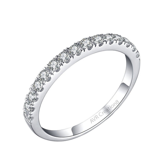 Half Eternity Ring Band, Dainty Wedding Band, Minimalist Ring Band, Silver Band Ring, Eternity Ring, Wedding Band Ring, Gifts For Her