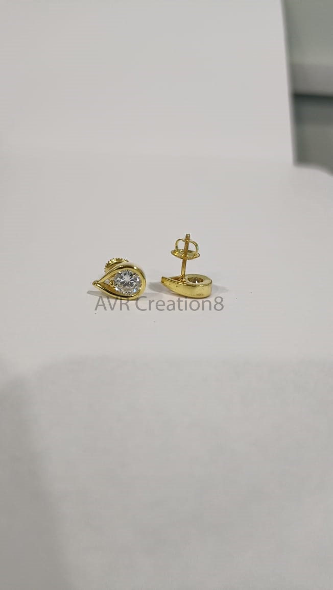 Dainty Diamond Stud Earrings For Women, Minimalist Earrings, Daily Use Earrings, 925 Sterling Silver, Valentine's Day Gifts, Gifts For Her