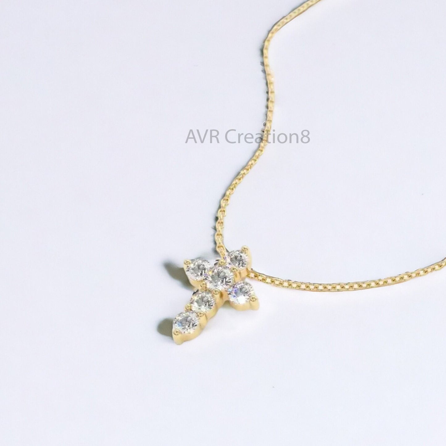Tiny Cross Diamond Women's Necklace Pendant, Daily Use Handmade Pendant, Minimalist Pendant, 925 Sterling Silver, Anniversary Gifts For Her