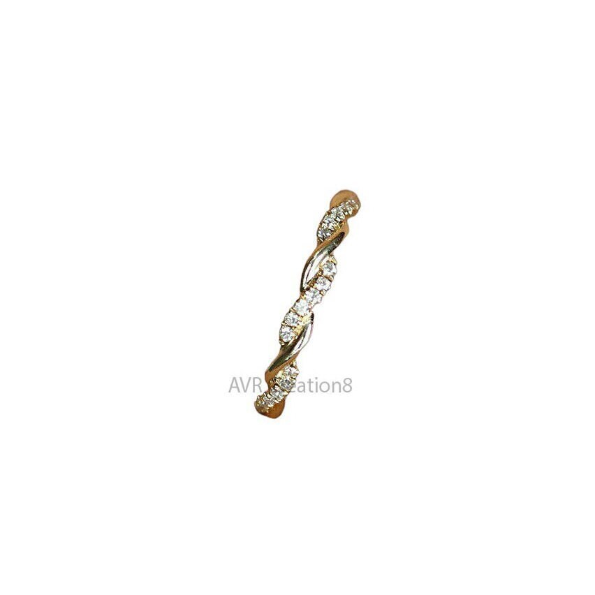 Twisted Wedding Band, Diamond Eternity Ring, Braided Stacking Ring, Delicate Anniversary Ring, Love Knot Band, Gift For Her,  Unique Band