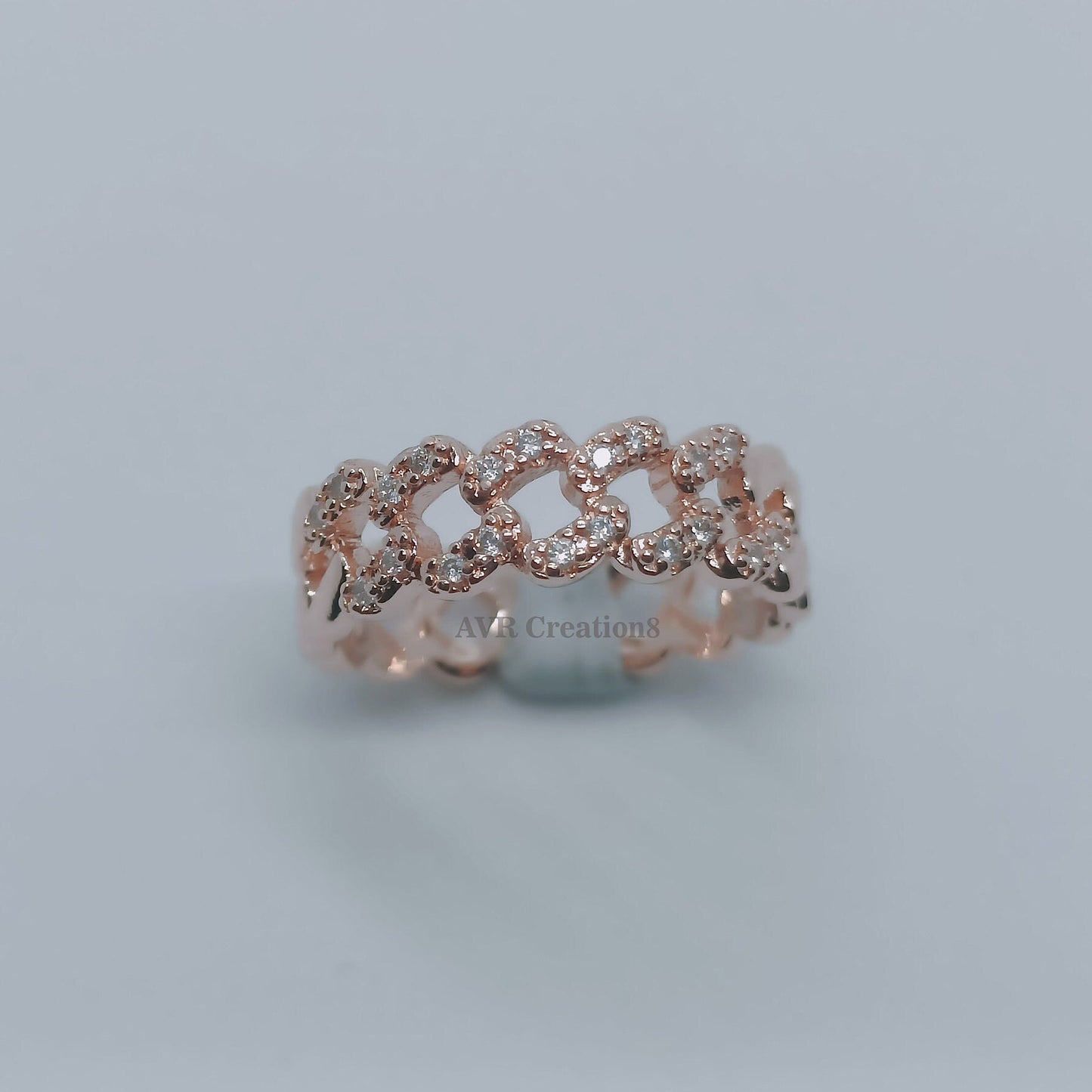 Dainty Diamond Ring, Eternity Wedding Band Ring, Engagement Wedding Stackable Band, Diamond Ring Anniversary Stacking Ring for Wife, Gifts