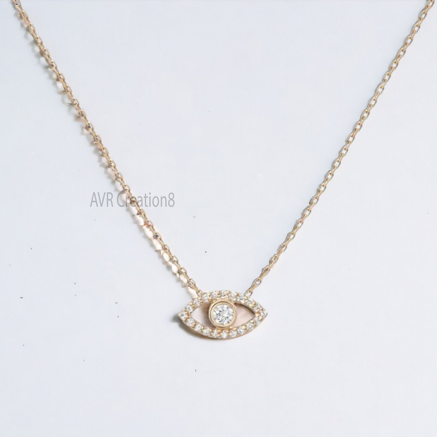 Evil Eye Shape Pendant Necklace For Women, Good Luck Necklace Pendant, Evil Eye Protection Pendant, 925 Sterling Silver, Handmade Gifts