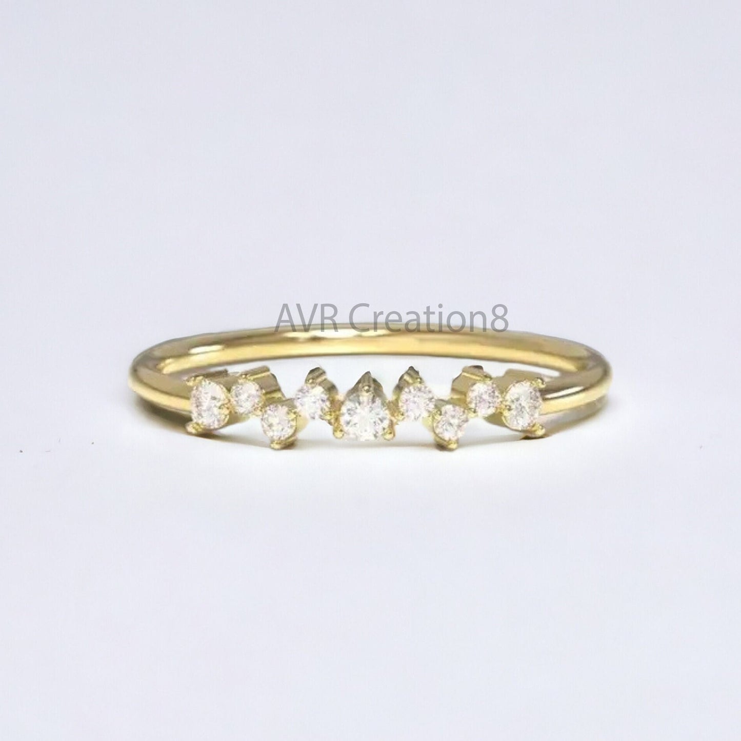 Cluster Diamond Stacking Wedding Ring for Women, Dainty Silver Diamond Ring, Minimalist Ring, 925 Sterling Silver Ring, Gifts for Girlfriend