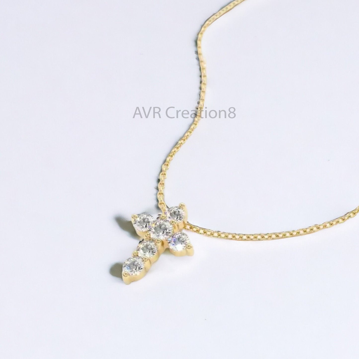 Tiny Cross Diamond Women's Necklace Pendant, Daily Use Handmade Pendant, Minimalist Pendant, 925 Sterling Silver, Anniversary Gifts For Her