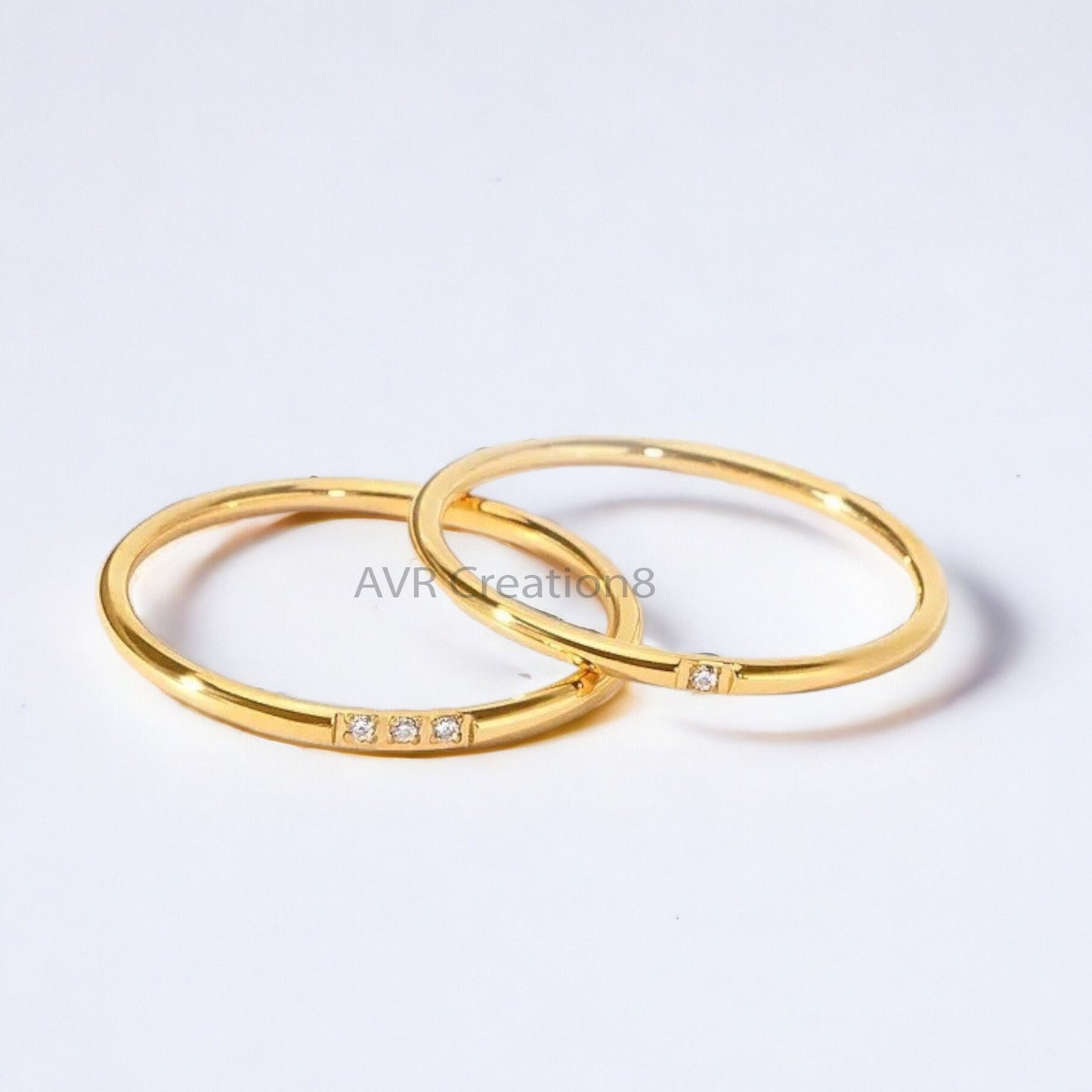 Tiny Diamond Stackable Promise Ring for Her, Stacking Diamond Band, Dainty Band, Handmade Women's Ring, Solitaire Band, Simple Dainty Ring