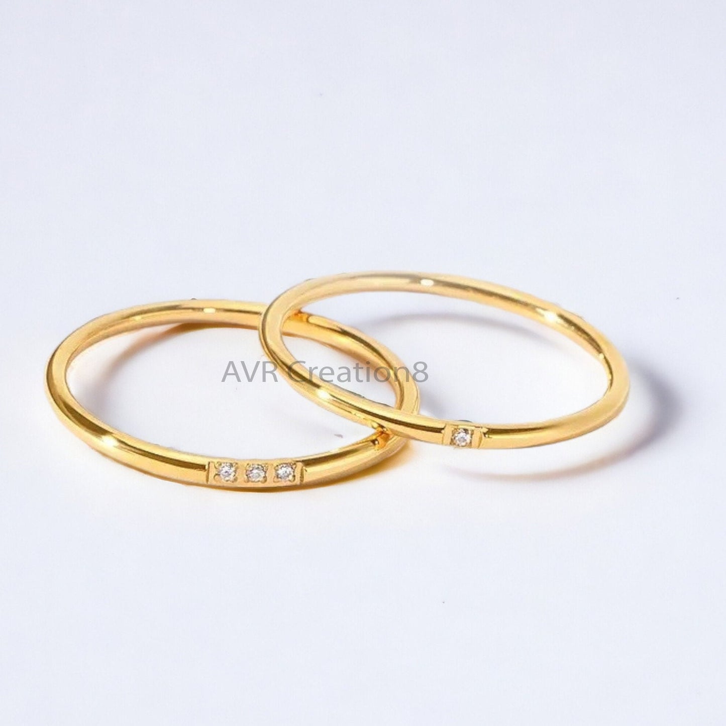 Tiny Diamond Stackable Promise Ring for Her, Stacking Diamond Band, Dainty Band, Handmade Women's Ring, Solitaire Band, Simple Dainty Ring