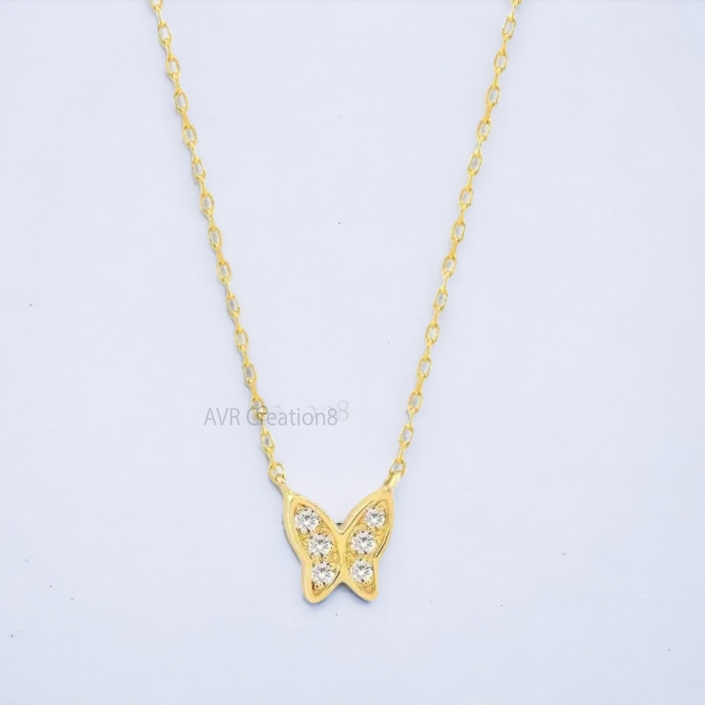 Butterfly Shape Cluster Diamond Minimalist Necklace Pendant For Women, Diamond Pendant Necklace, 925 Sterling Silver, Mothers Day Gifts