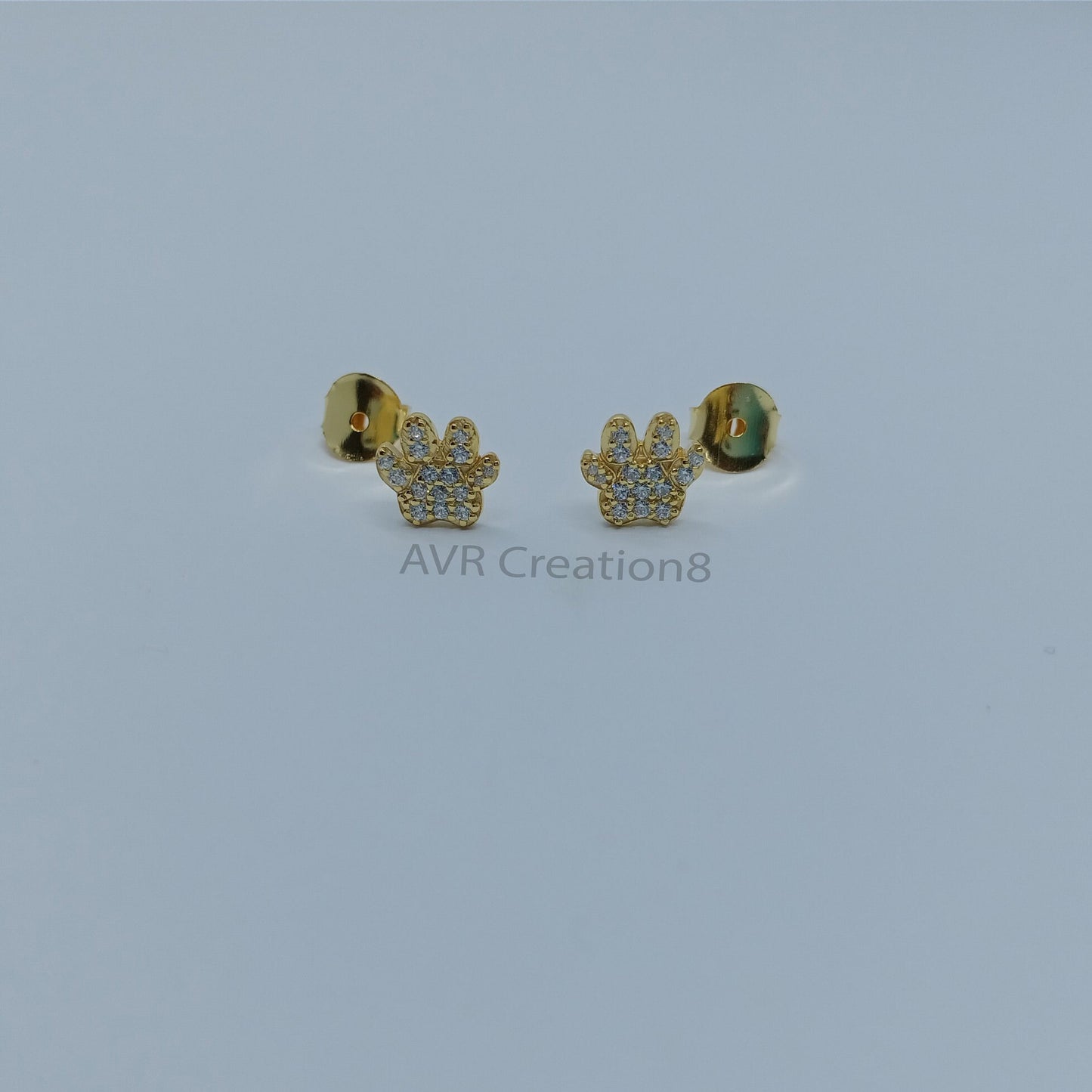 Dainty Paw Print Stud Earrings | Pet Lover Jewelry | Sparkling Animal Paw Earrings | Dog Mom Gift | Cat Lover Gift | Everyday Cute Earrings