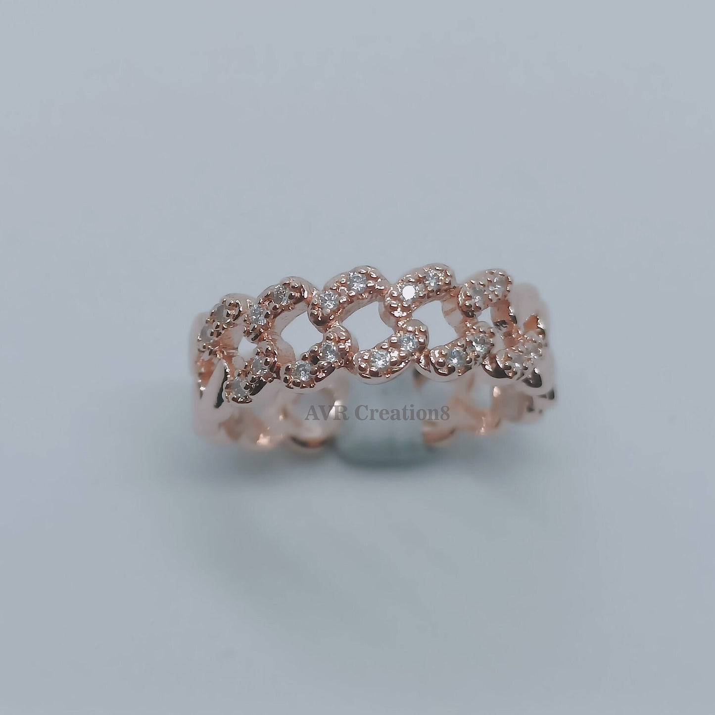 Dainty Diamond Ring, Eternity Wedding Band Ring, Engagement Wedding Stackable Band, Diamond Ring Anniversary Stacking Ring for Wife, Gifts