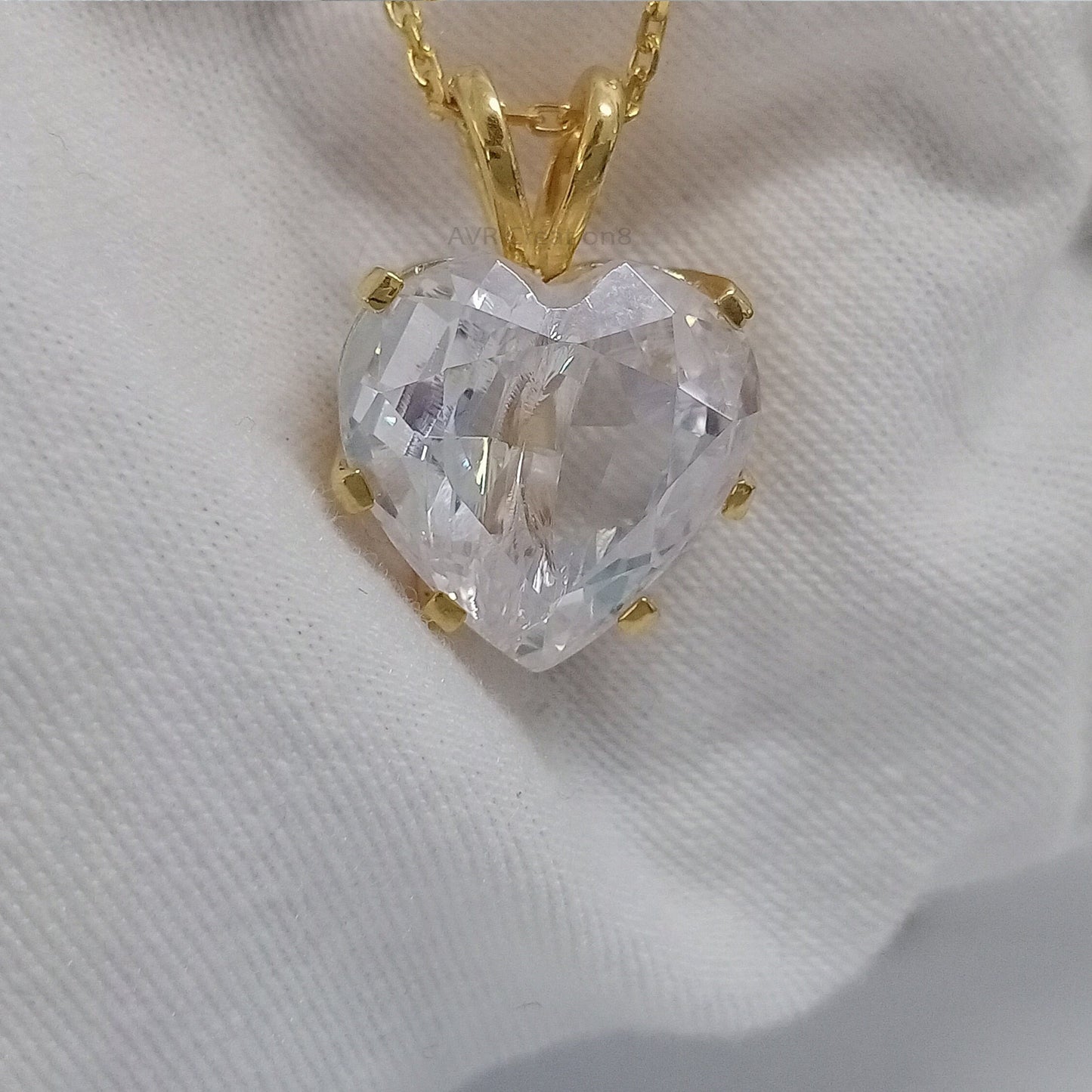 Heart Solitaire Necklace | Dainty Heart Pendant | Cubic Zirconia Love Necklace | Bridal & Anniversary Gift | Everyday Sweetheart Jewelry