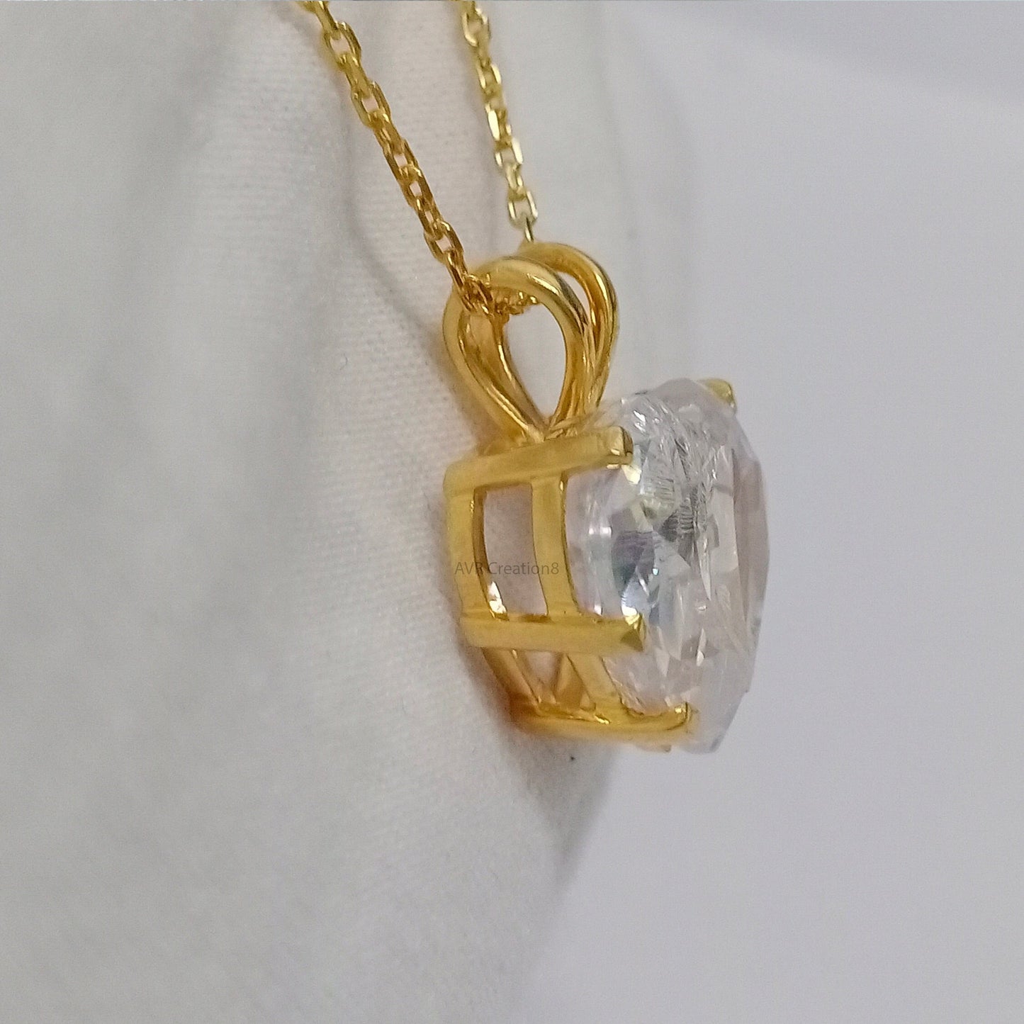 Heart Solitaire Necklace | Dainty Heart Pendant | Cubic Zirconia Love Necklace | Bridal & Anniversary Gift | Everyday Sweetheart Jewelry