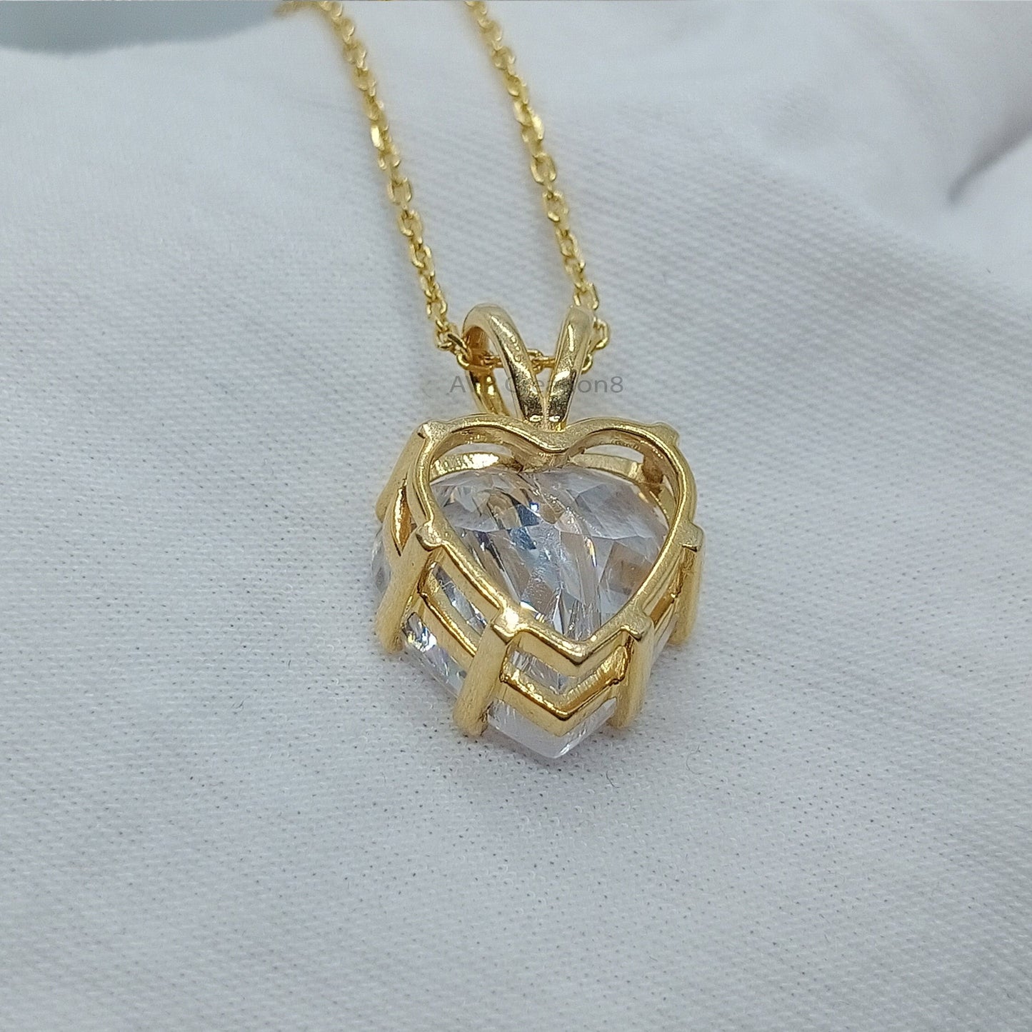 Heart Solitaire Necklace | Dainty Heart Pendant | Cubic Zirconia Love Necklace | Bridal & Anniversary Gift | Everyday Sweetheart Jewelry