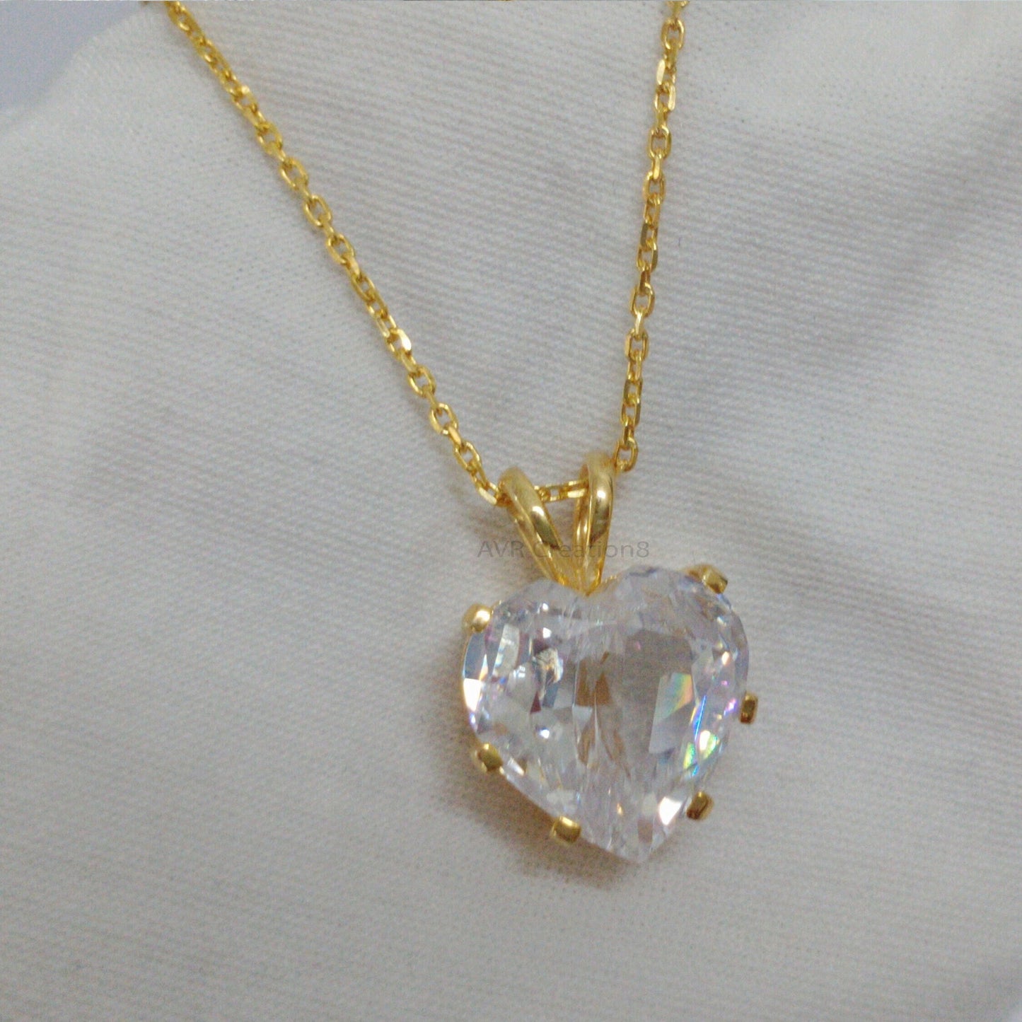 Heart Solitaire Necklace | Dainty Heart Pendant | Cubic Zirconia Love Necklace | Bridal & Anniversary Gift | Everyday Sweetheart Jewelry
