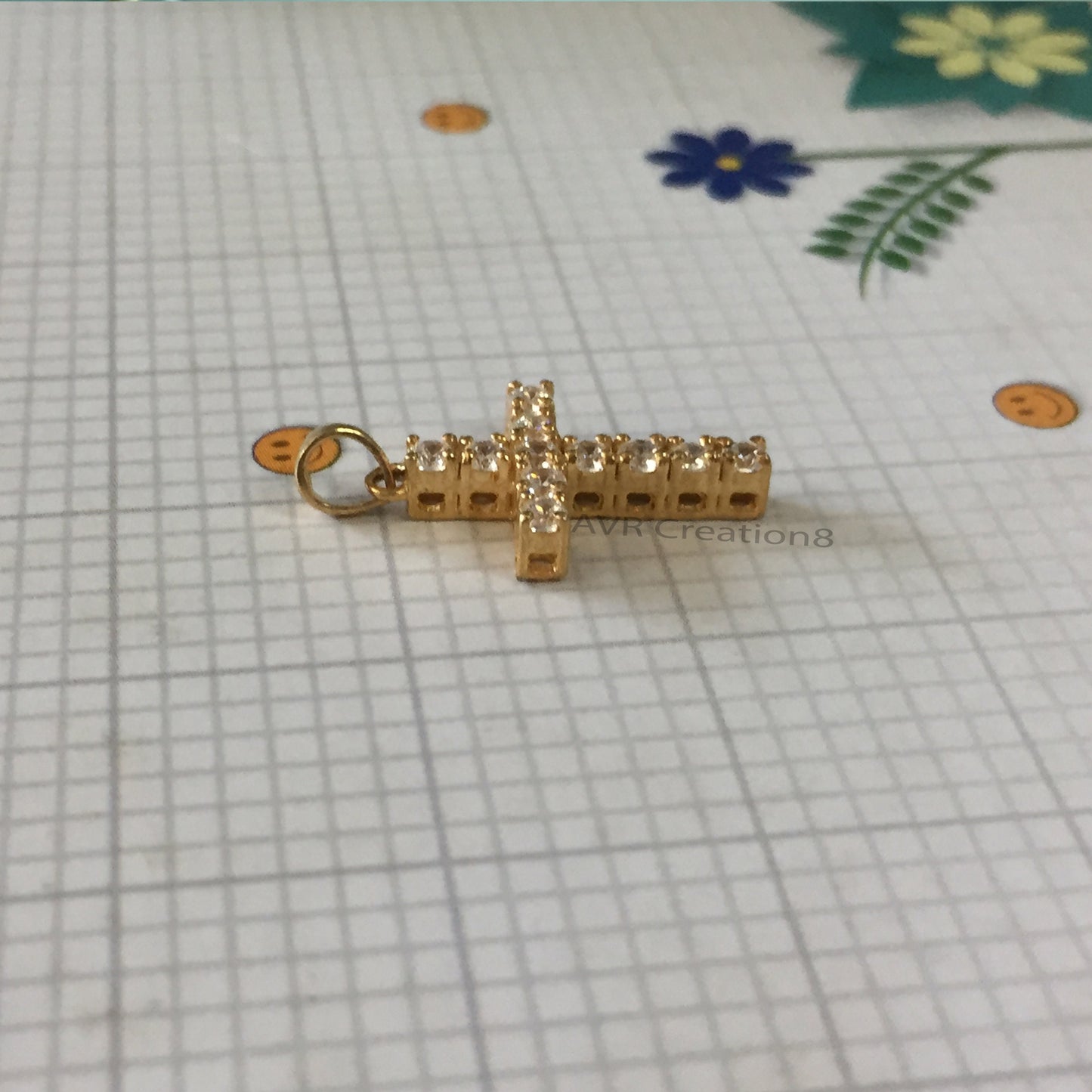 Diamond Cross Pendant | Cross Necklace | Dainty Christian Jewelry | Religious Gift For Her | 14k Gold Plated Cross Charm | Faith Necklace