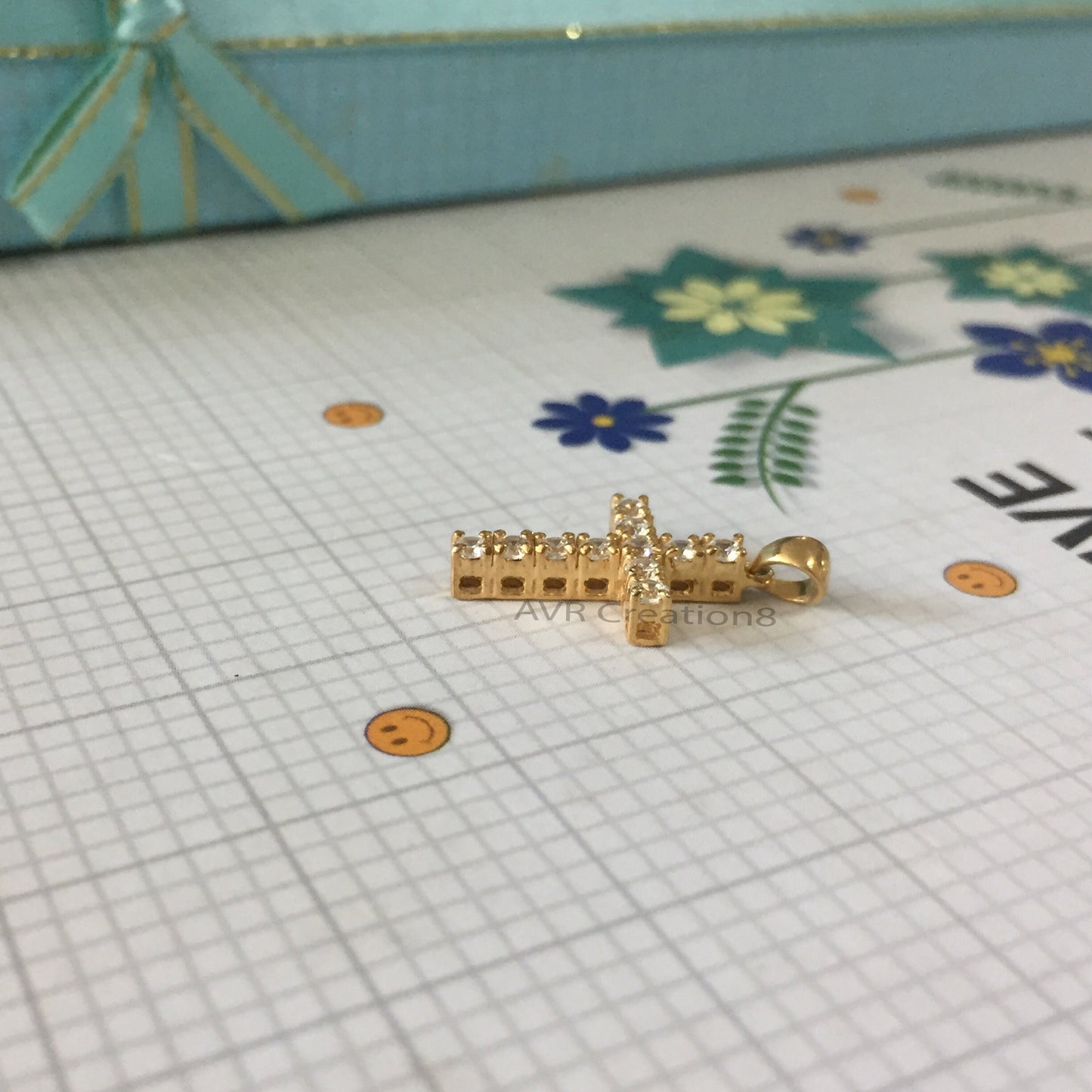 Diamond Cross Pendant | Cross Necklace | Dainty Christian Jewelry | Religious Gift For Her | 14k Gold Plated Cross Charm | Faith Necklace