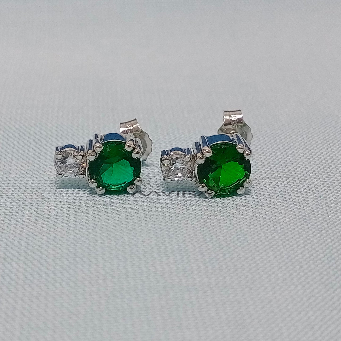 Emerald Green Stud Earrings | Sterling Silver Gemstone Earrings | Dainty Emerald Earrings | May Birthstone | Everyday Sparkle | Gift For Her