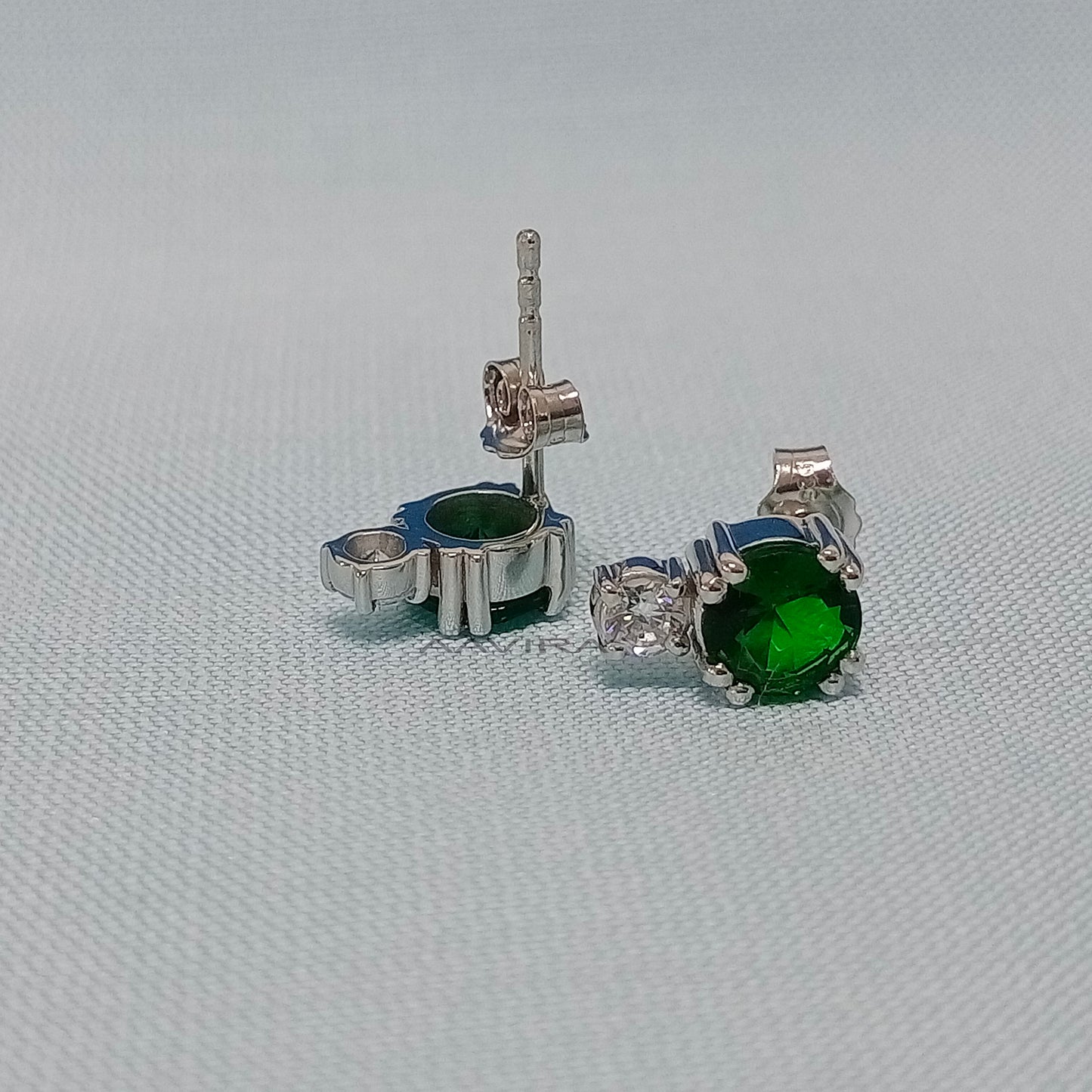 Emerald Green Stud Earrings | Sterling Silver Gemstone Earrings | Dainty Emerald Earrings | May Birthstone | Everyday Sparkle | Gift For Her