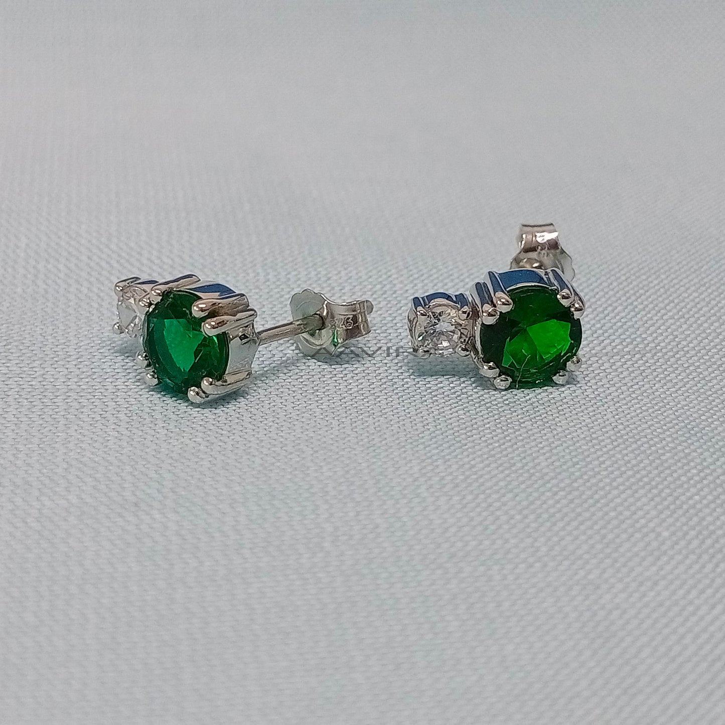 Emerald Green Stud Earrings | Sterling Silver Gemstone Earrings | Dainty Emerald Earrings | May Birthstone | Everyday Sparkle | Gift For Her