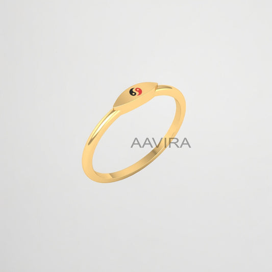 Minimalist Band Ring, Customization Band, Signet Yin Yang Ring, Birthday Gift For Her, Silver Yin Yang Ring, 14k Yellow Gold Plated, Gifts