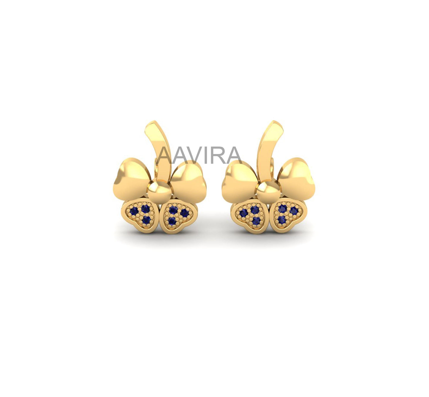 Green Emerald Stud Earrings, Flower Earrings, Gemstone Stud Earrings, Daily Use Earrings, Birthday Gift, Stud Earrings, Heart Shape Studs