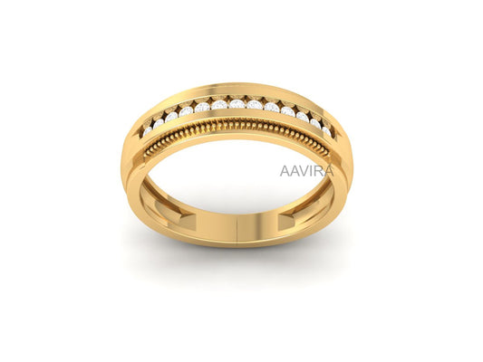 Wedding Diamond Band, Wedding Band Ring, Men's Round Cut Diamond Ring, Personalized Band, Men's Band Ring, Eternity Band Ring, Band For Men