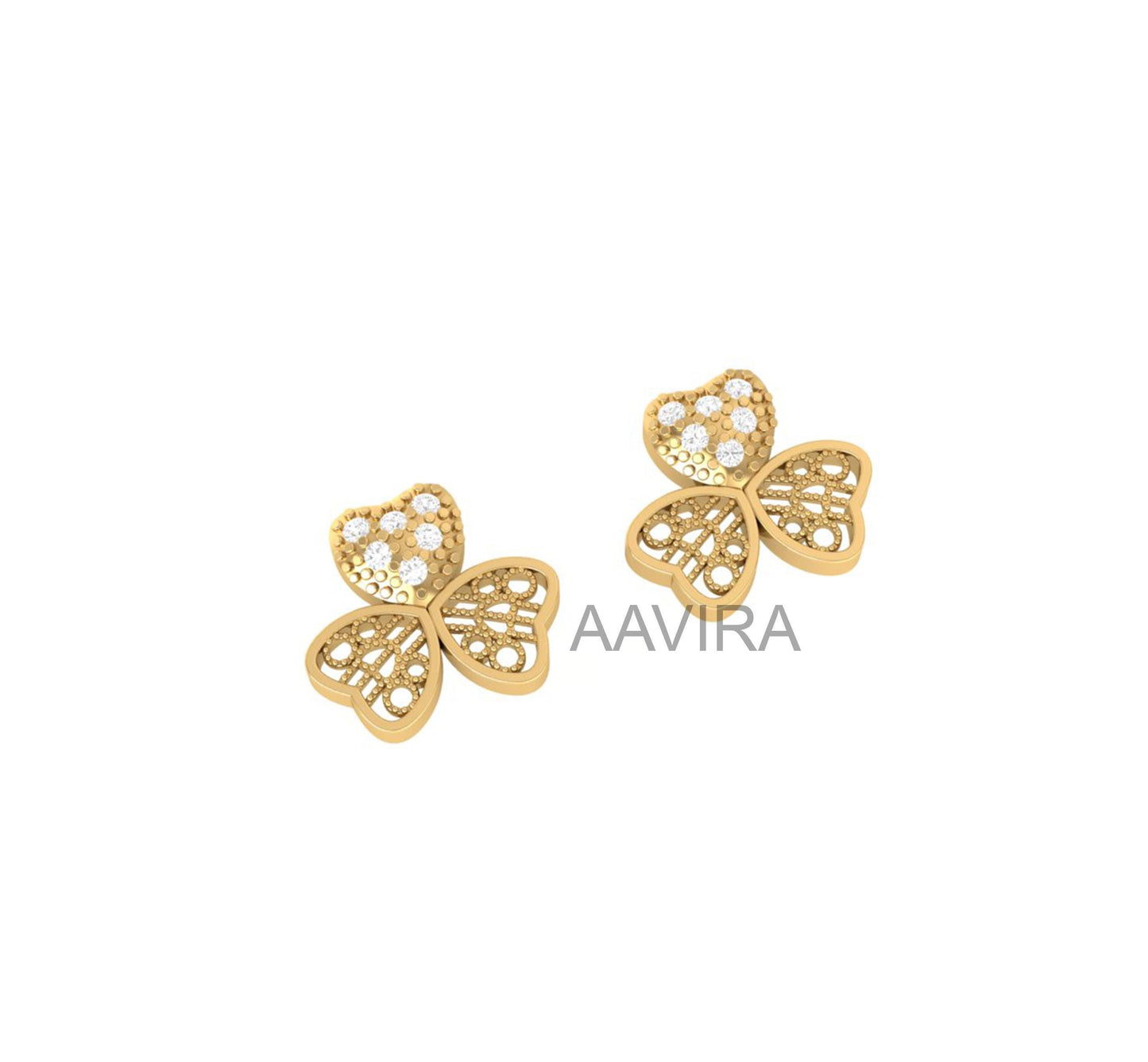 Heart Diamond Stud Earrings, 14k Yellow Gold Stud, Heart Moissanite Stud Earrings, Diamond Jewelry, Gifts, Stud Earrings, Everyday Studs