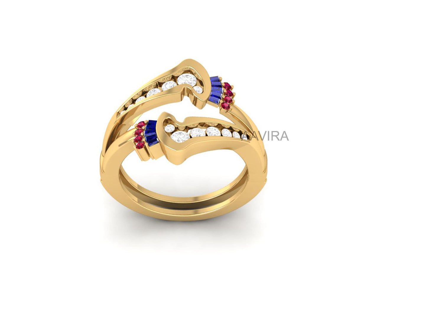 Diamond Wedding Band, Unique Sapphire Band Enhancer Ring, Birthstone Ring, Ruby Ring, Warp Guard Enhancer Ring, Women's Band Ring, Gifts