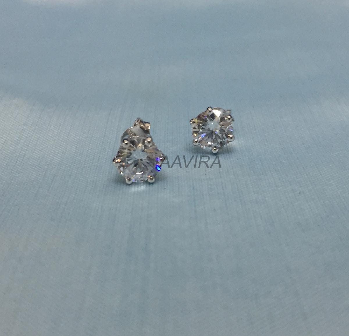Dainty Round Stud Earrings, Prong Set Stud Earrings, Solitaire Diamond Earrings, Everyday Earrings, Unisex Earrings, Gift For Him/Her, Gifts
