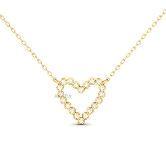 Bezel Set Moissanite Heart Pendant, Unique Heart Pendant, Gorgeous Heart Necklace Pendant, Love Gift For Her, Heart Shape Diamond Pendant