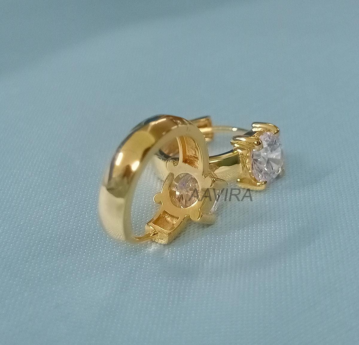 6MM Diamond Huggie Hoop Earrings, Moissanite Mini Hoops, Minimalist Earrings, Tiny Hoop Earrings, Diamond Huggies, Solitaire Earrings, Gifts