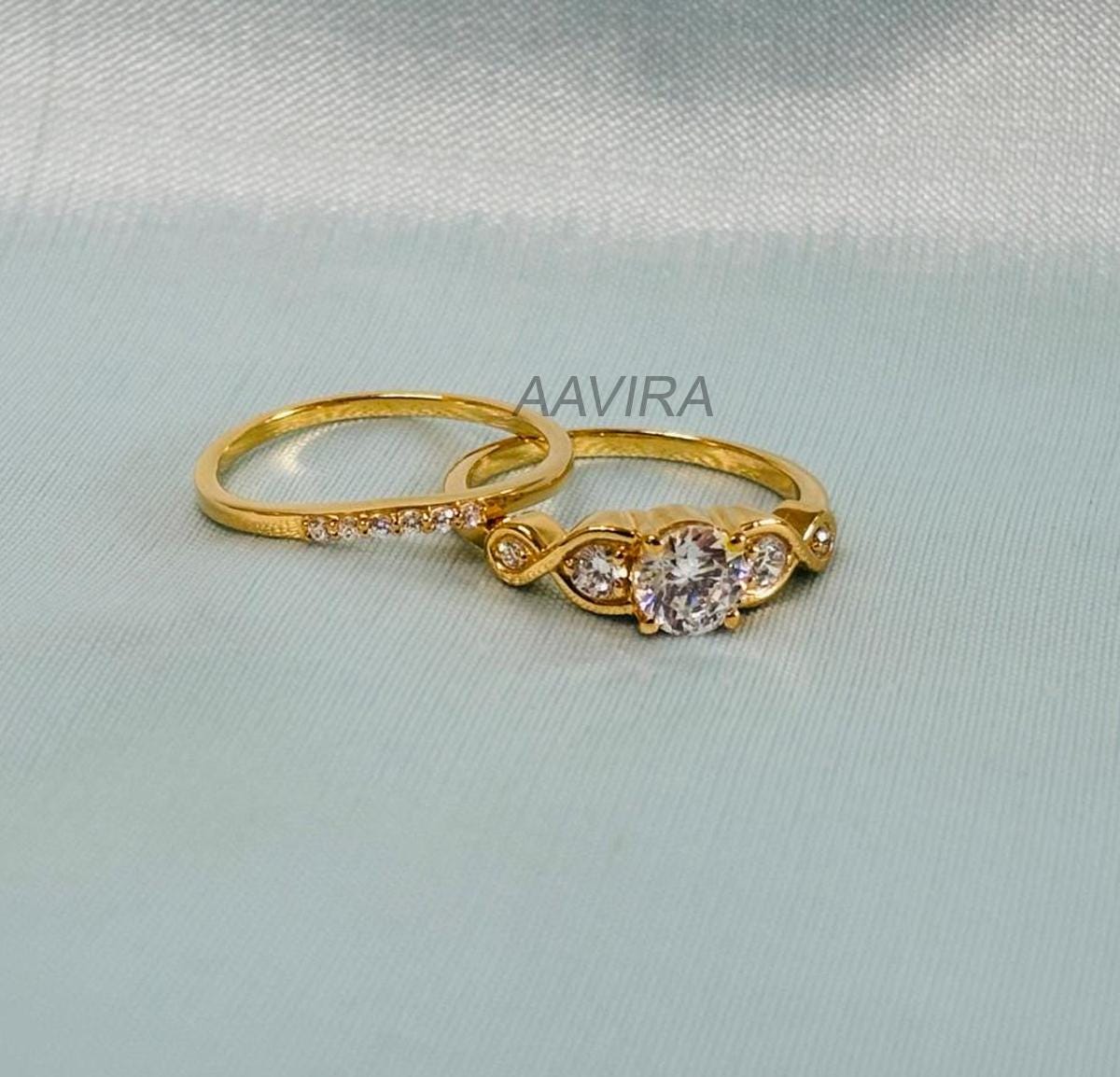 Engagement Wedding Diamond Ring Set, Bridal Dimond Set Ring, Women's Moissanite Ring, Women Gift, Diamond Ring Set, Anniversary Ring, Gifts