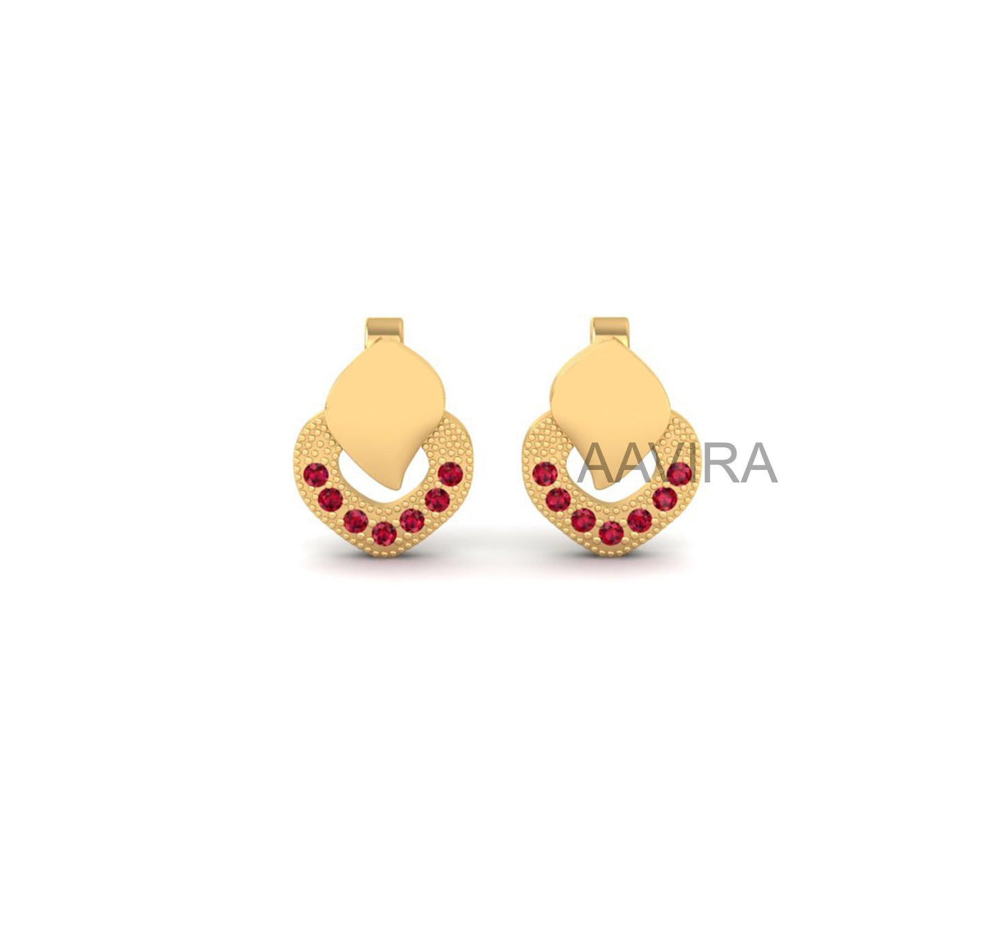 Ruby Stud Earrings For Women, Unique Stud Earrings, Delicate Stud Gift, Ruby Birthstone Earrings, Minimalist Earrings, Gemstone Jewelry