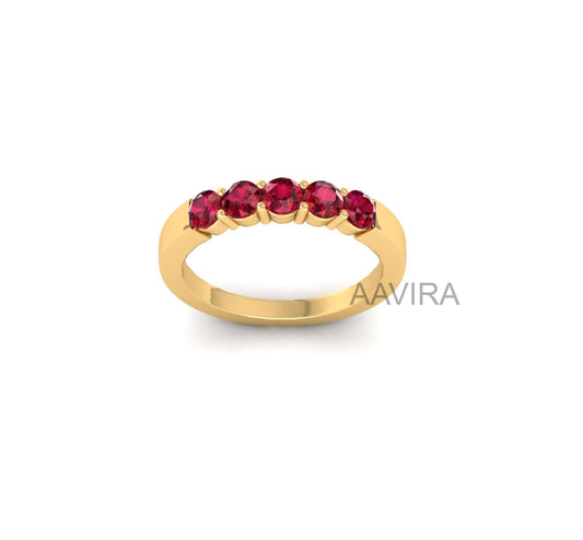 Wedding Eternity Ring, Round Cut Ruby Band Ring, Wedding Band, Band Ring, Anniversary Gifts, Bridesmaid Gift, Gemstone Ring Band, Women Gift